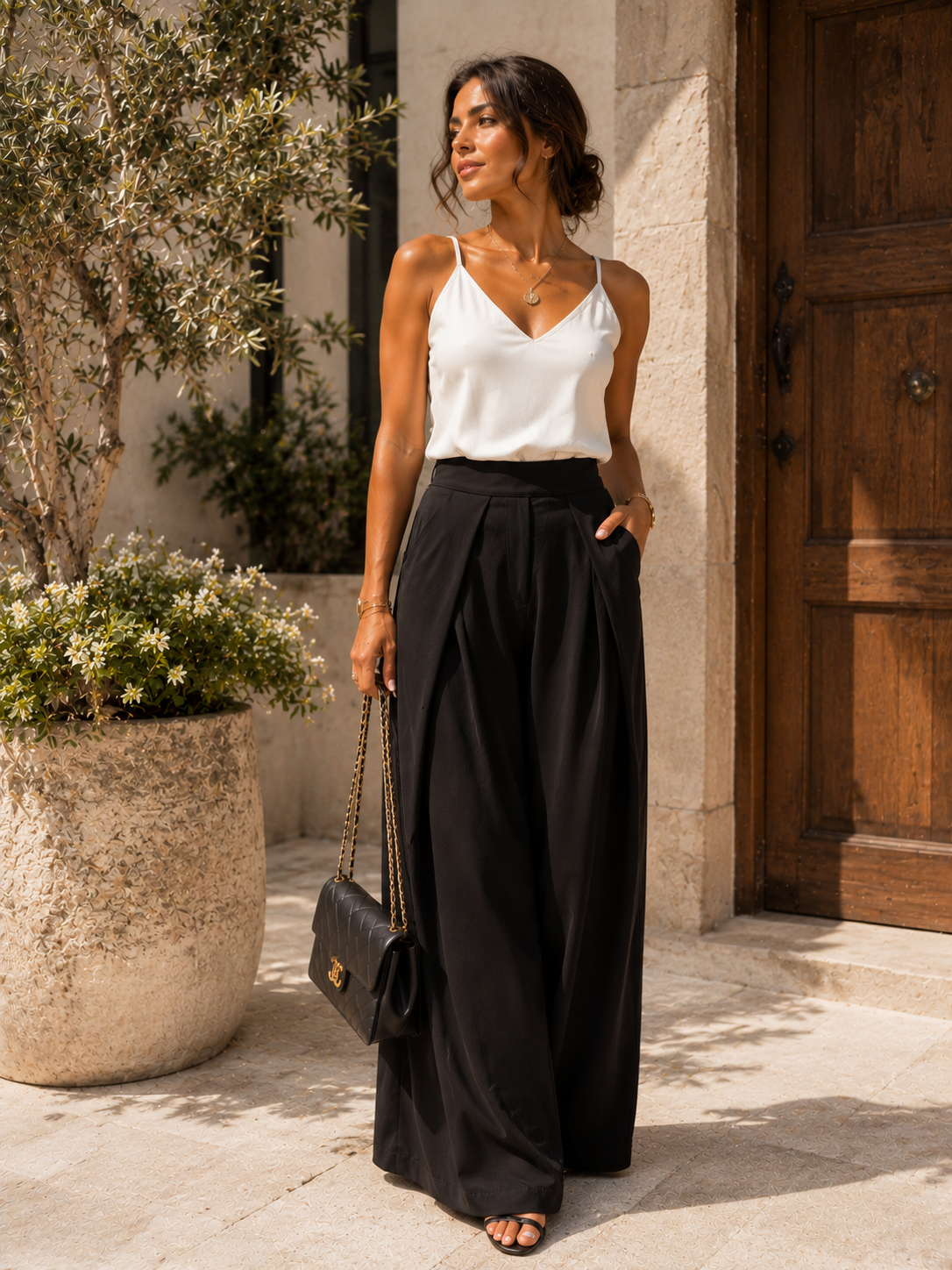 Pantalon «Palazzo» noir