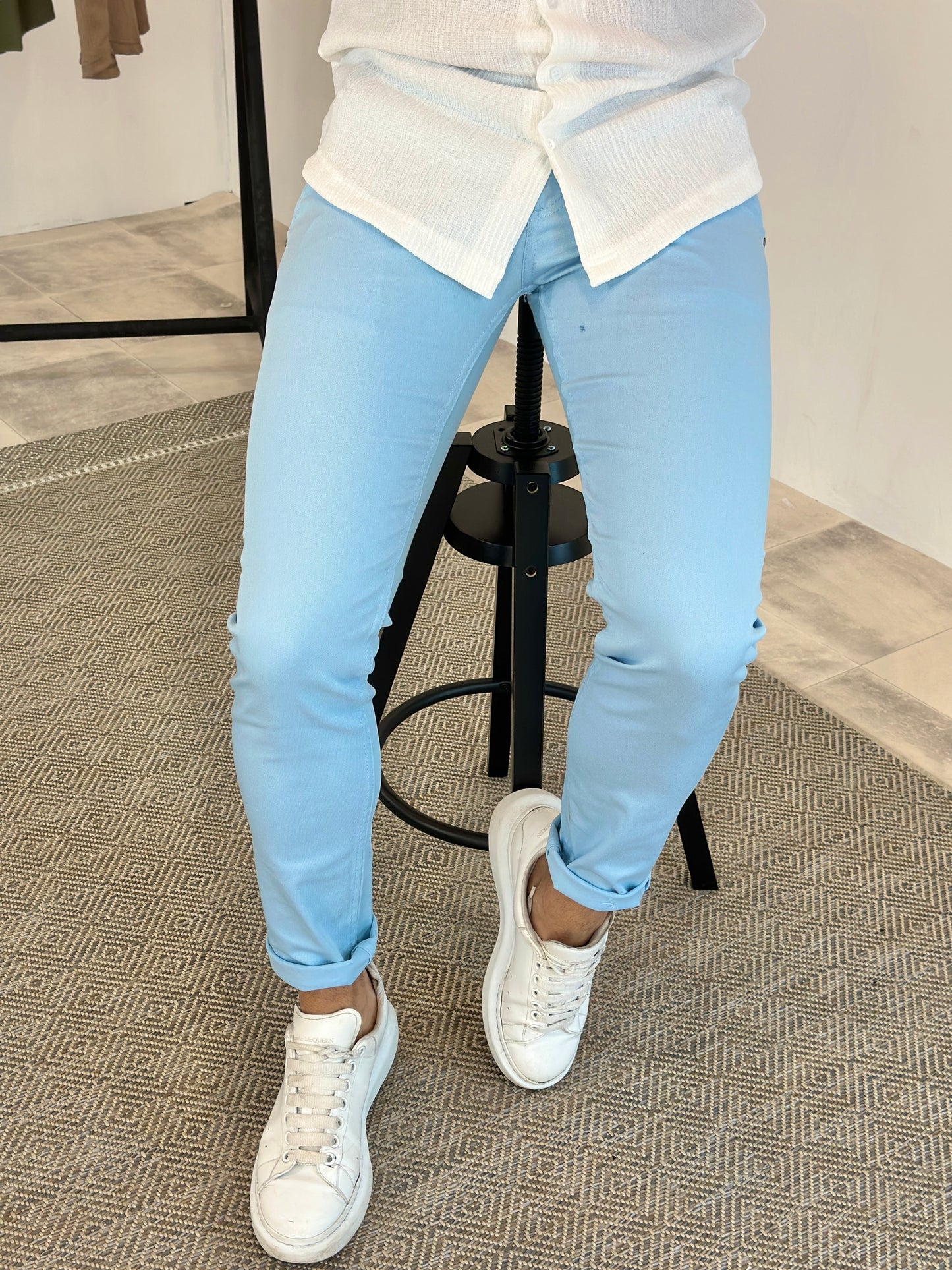 Chino luigi bleu ciel