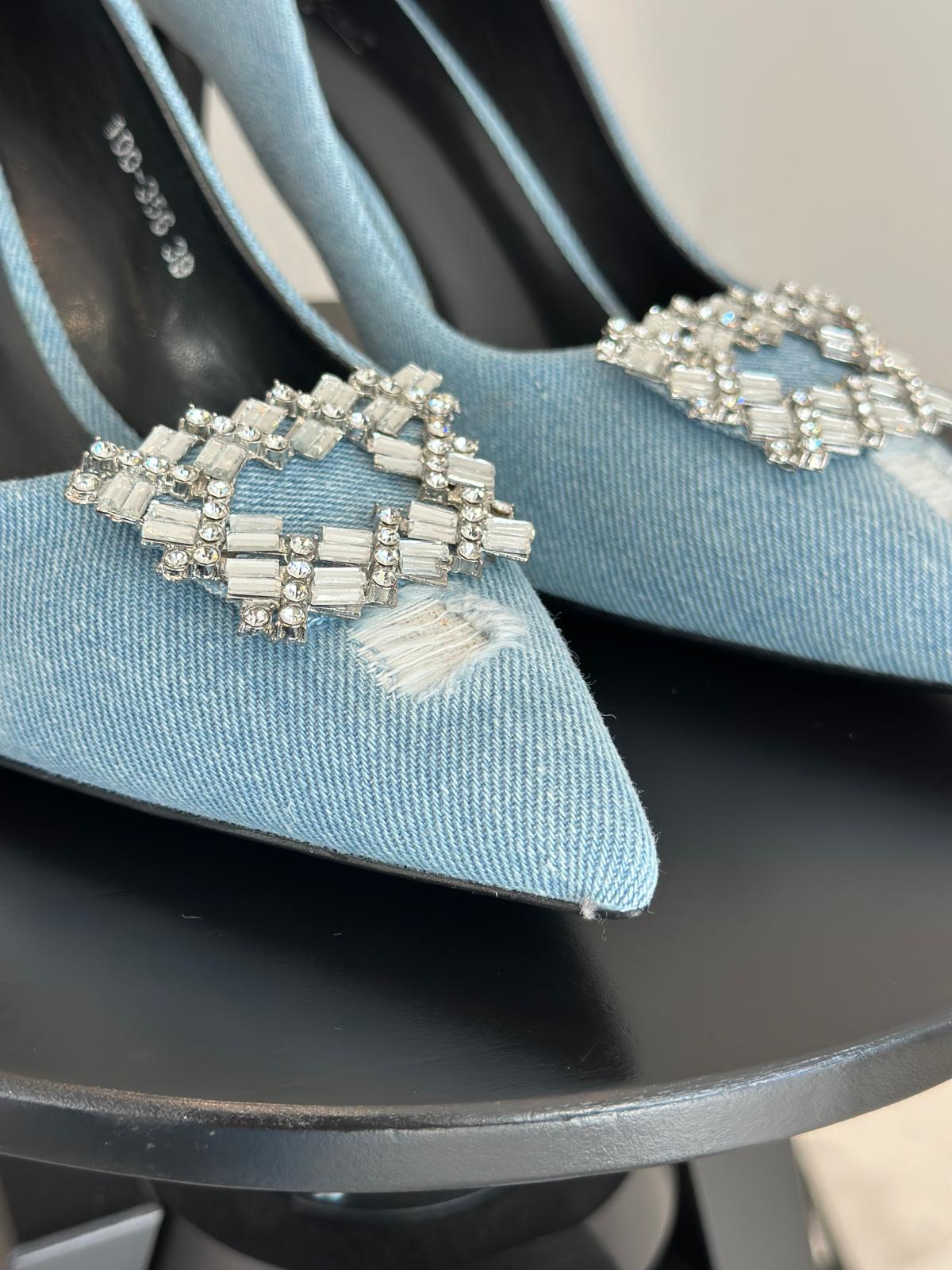 ESCARPINS JEANS CLAIR