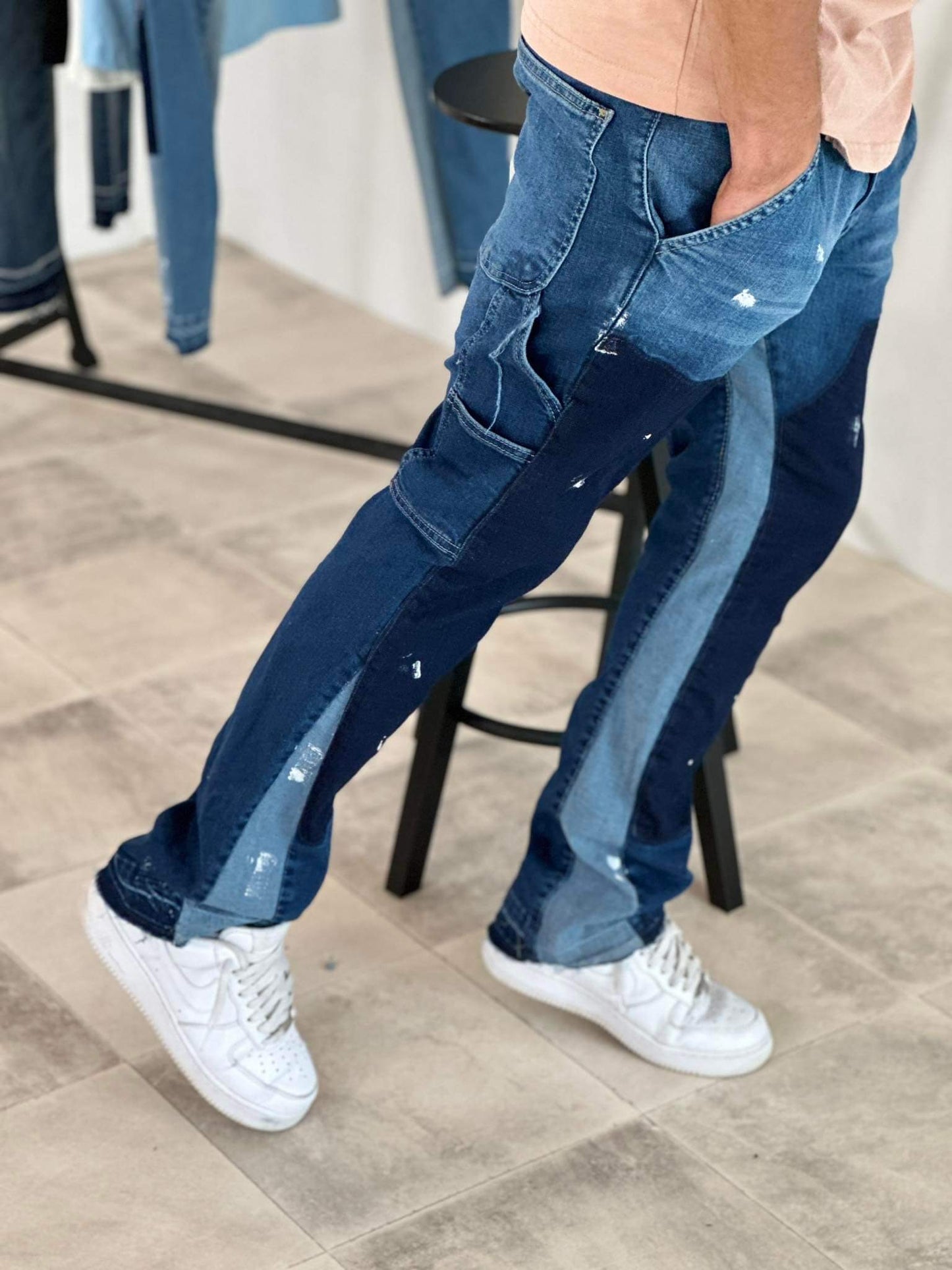 JEANS FLARE FONCÉ ENRICO