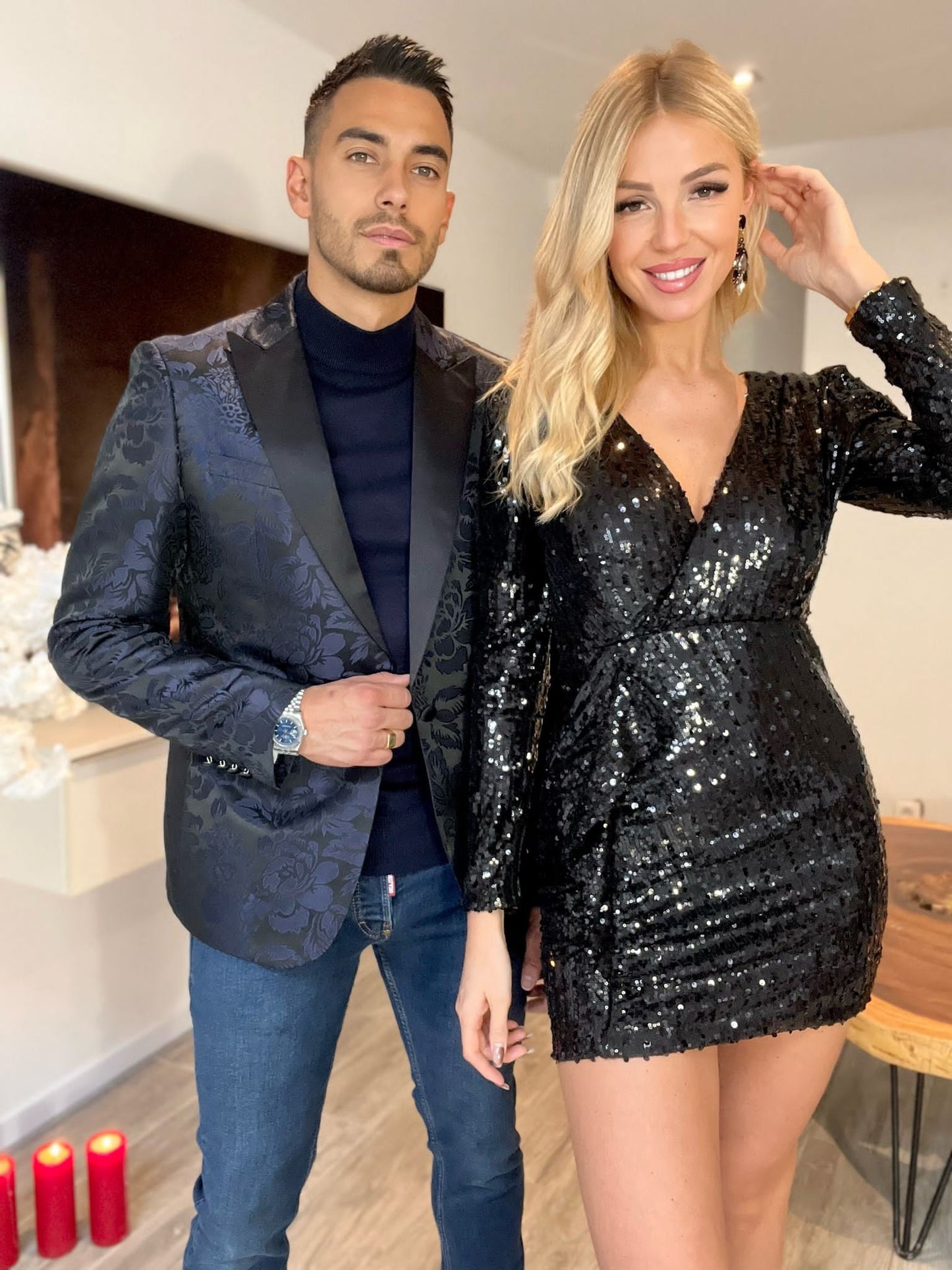 BLAZER CONOR NOIR/BLEU