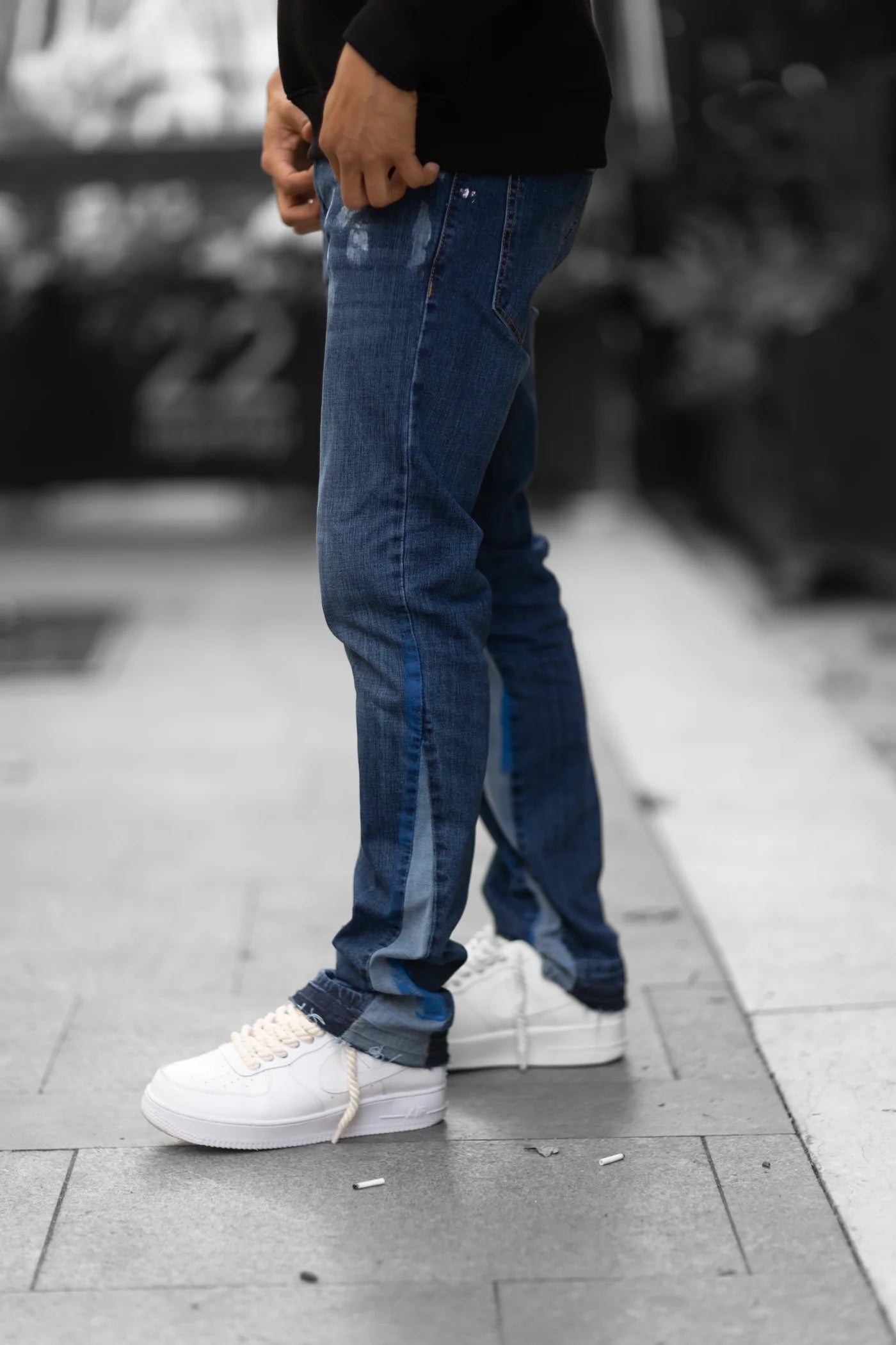 JEANS NAVY BLUE RAPIÈCEMENT