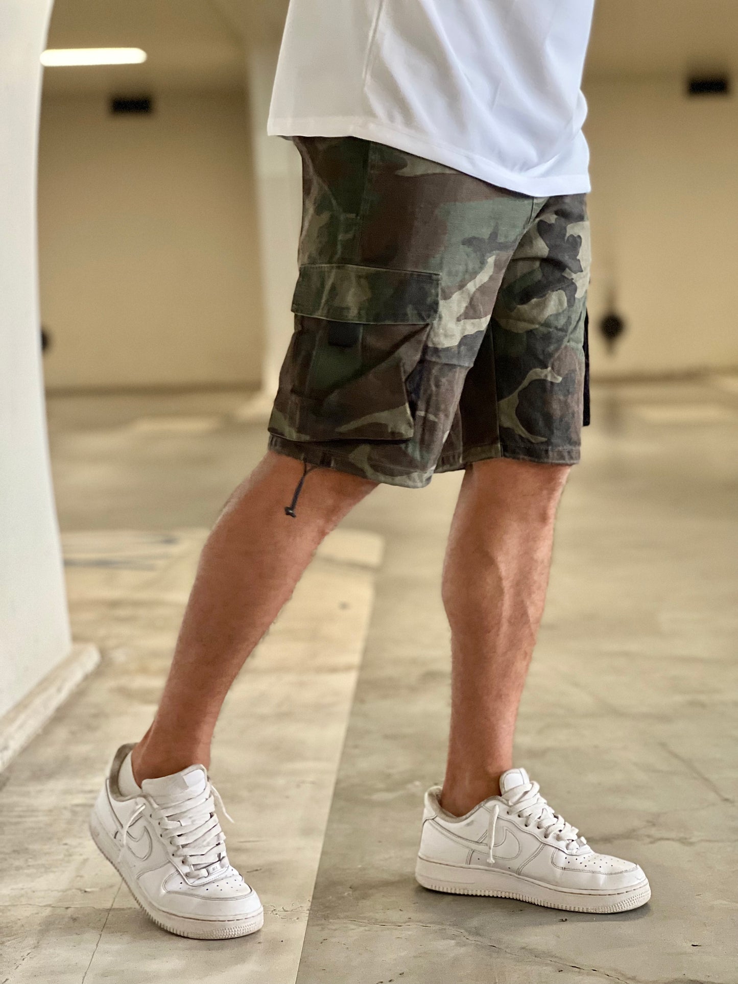 Short militaire kaki