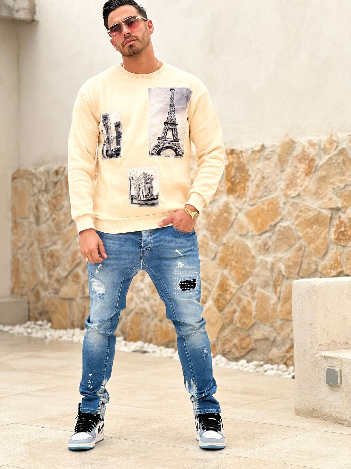 SWEAT EIFFEL JAUNE