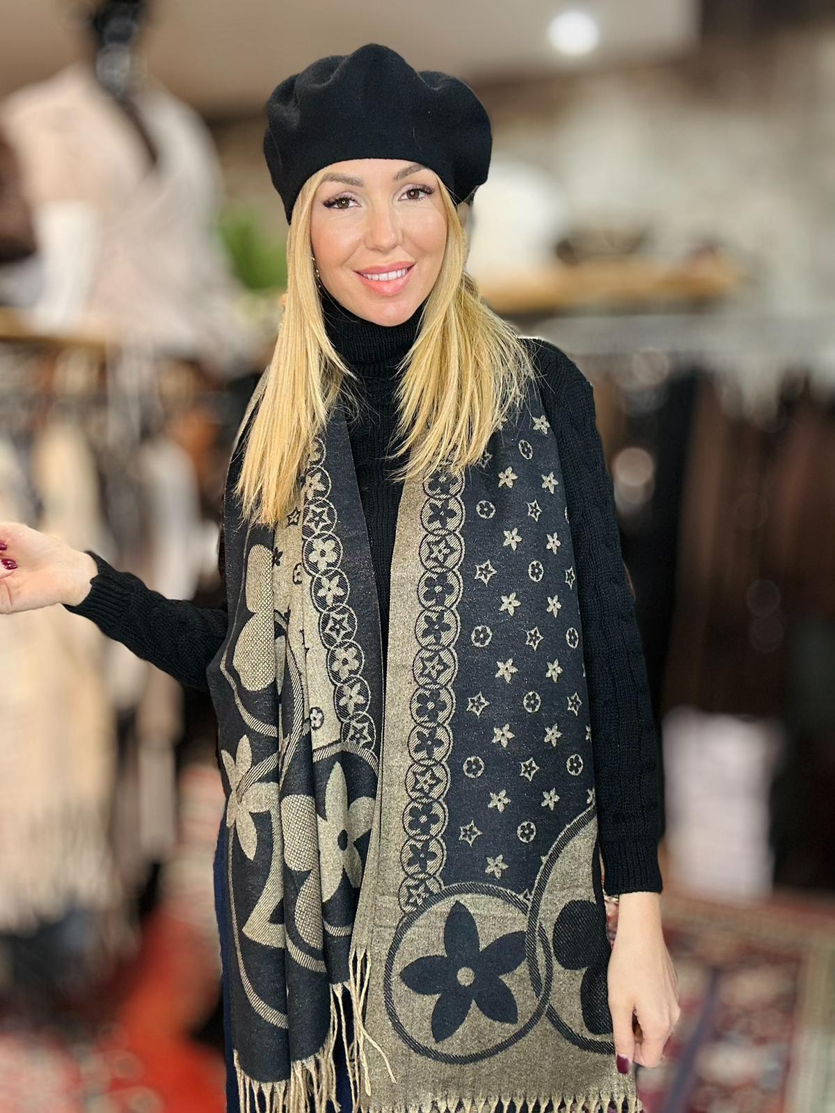 Écharpe « LOUISE » NOIR