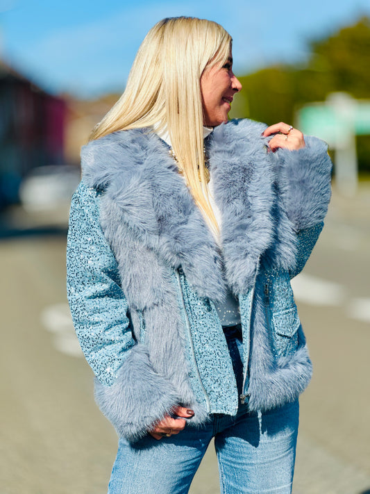 Veste  « DALIA » BLEU CIEL no