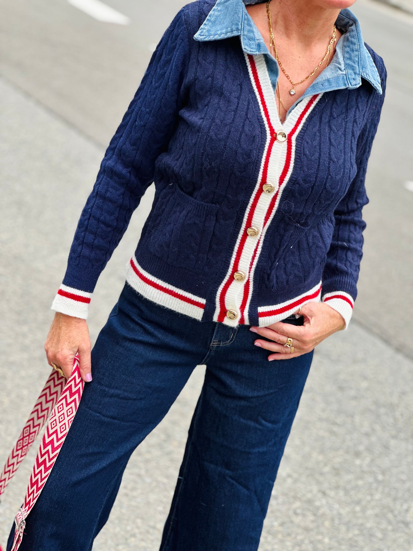 Pull Gilet "GOLF" Marine