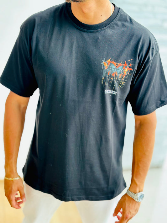 T SHIRT BUTTERFLY NOIR
