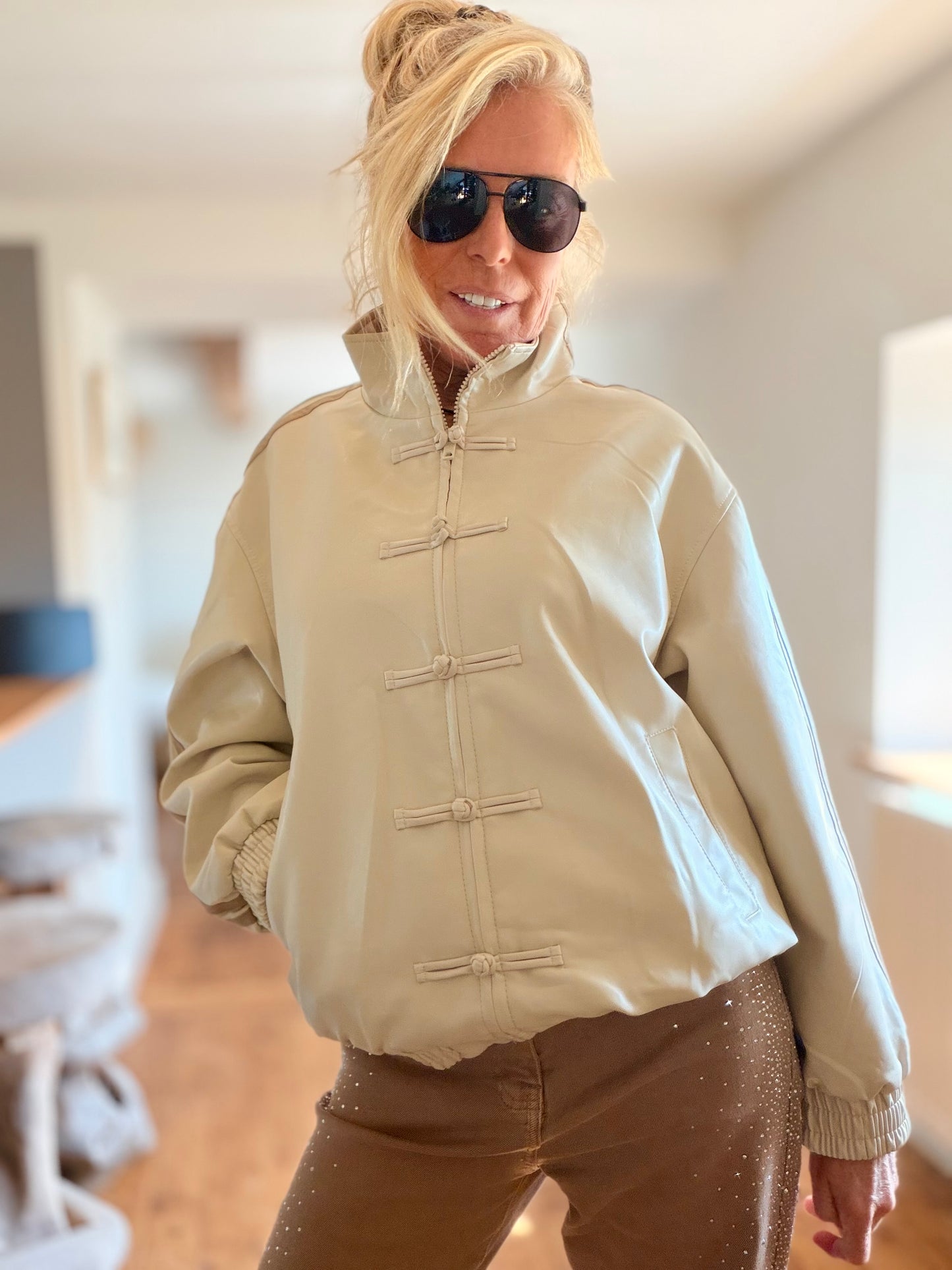 Veste Simili "Addi" Beige