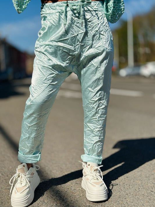 Pantalon « MENTHA » SATINÉ