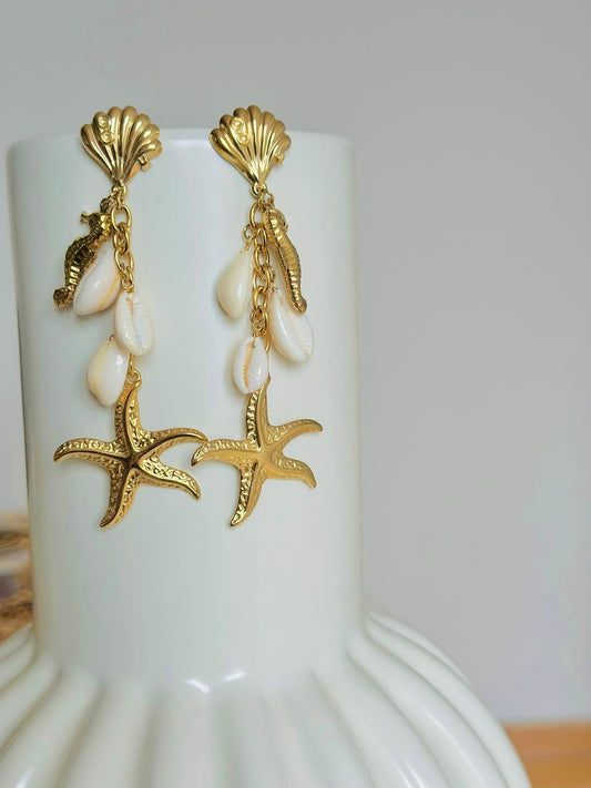Boucle d oreilles "BB" or