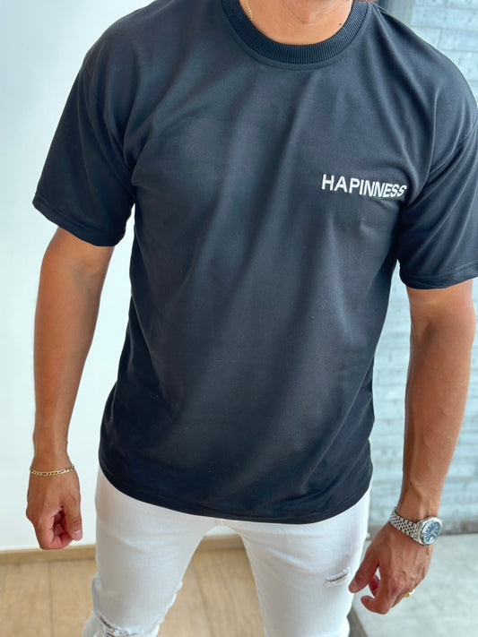 T SHIRT HAPINNESS NOIR