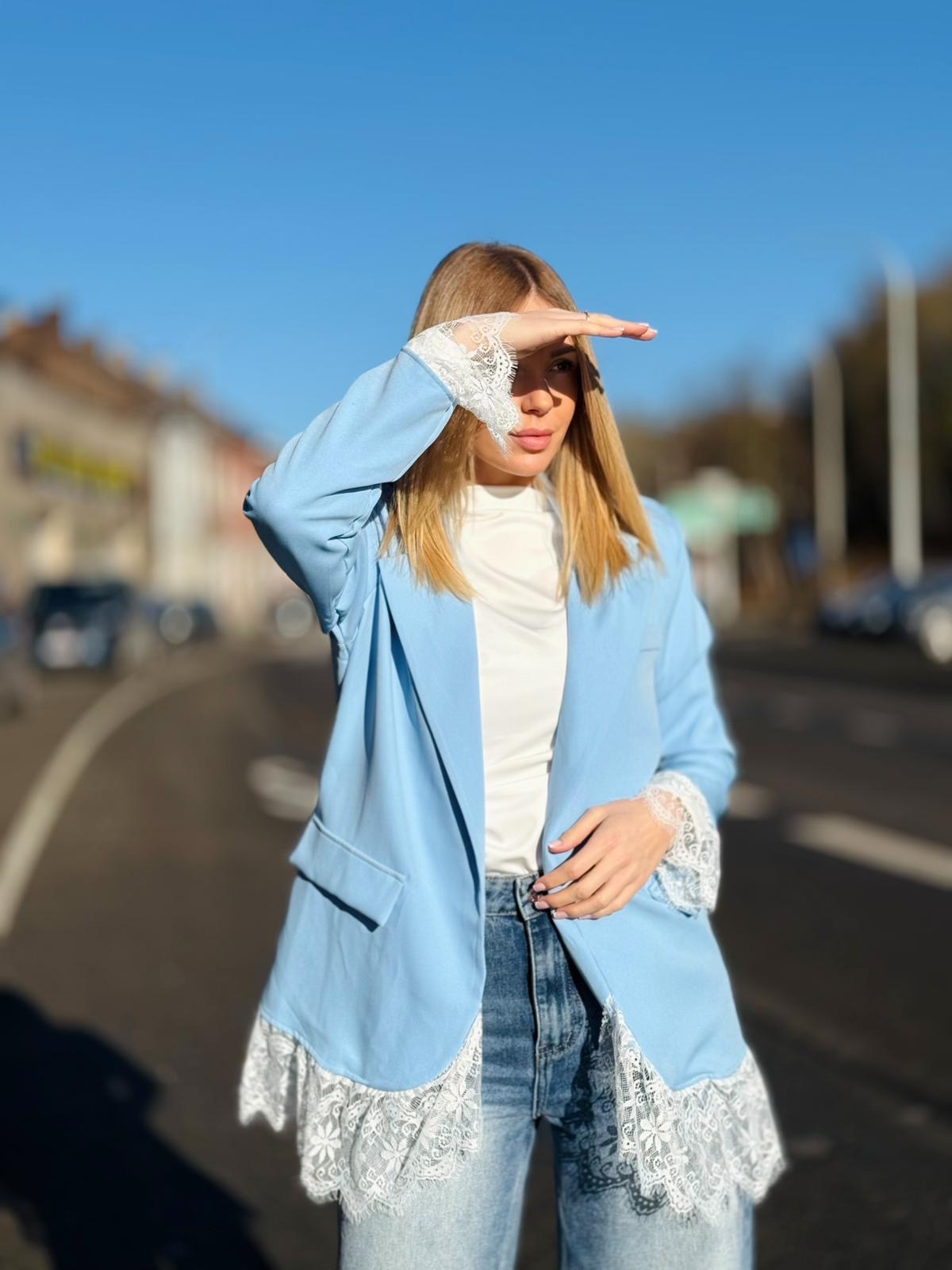Blazer "Paris dentelle" Bleu