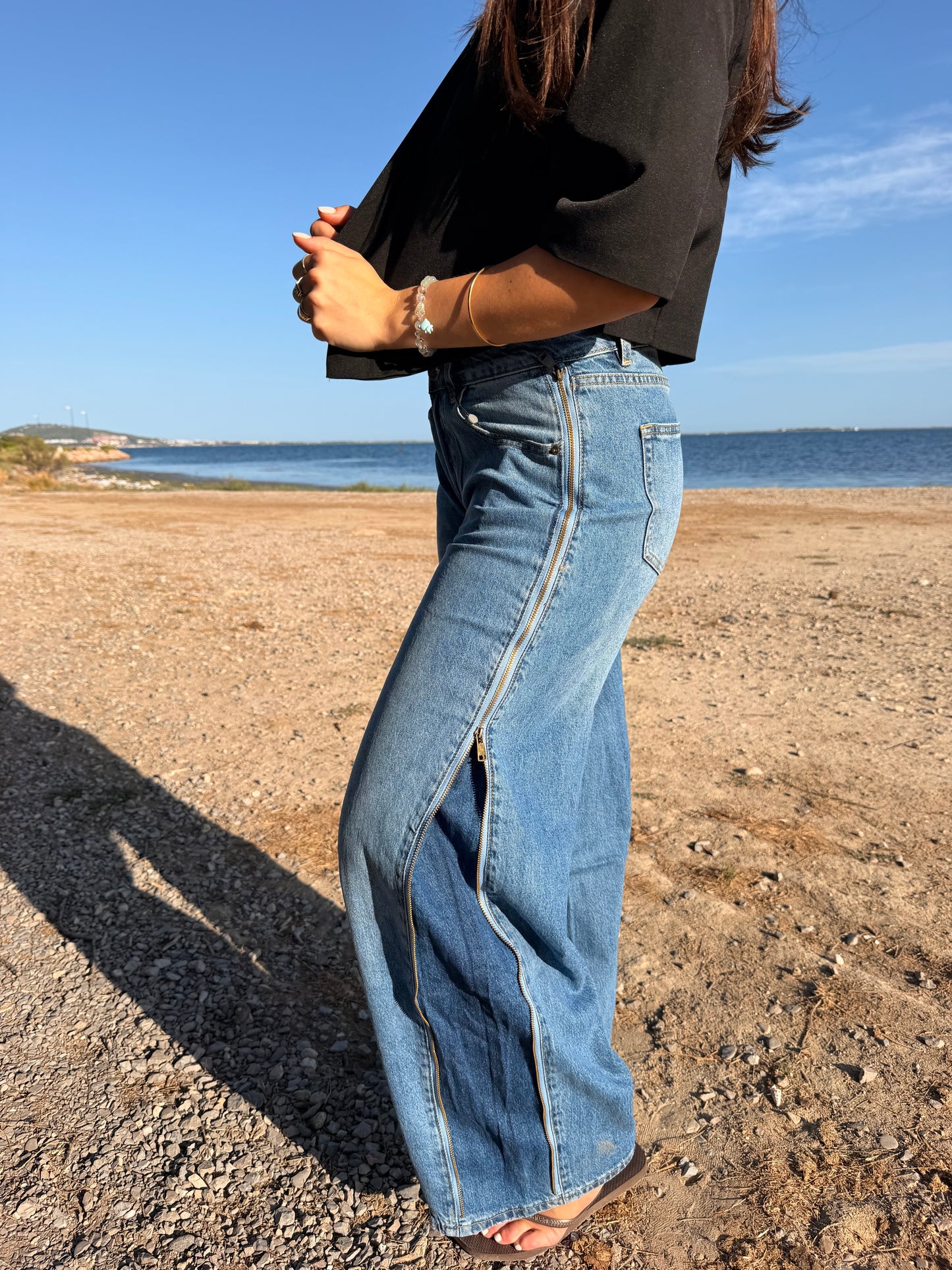 Jeans "Océane" Bleu