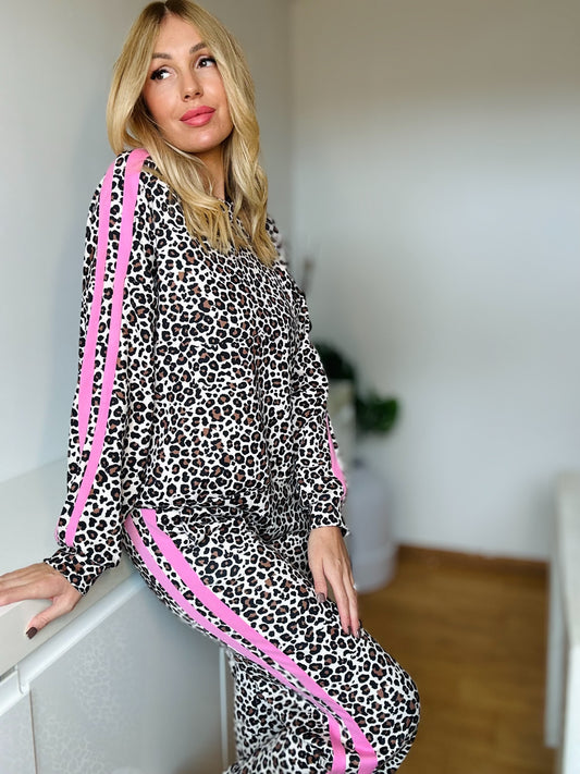 Pantalon « LÉOPARD » ROSE
