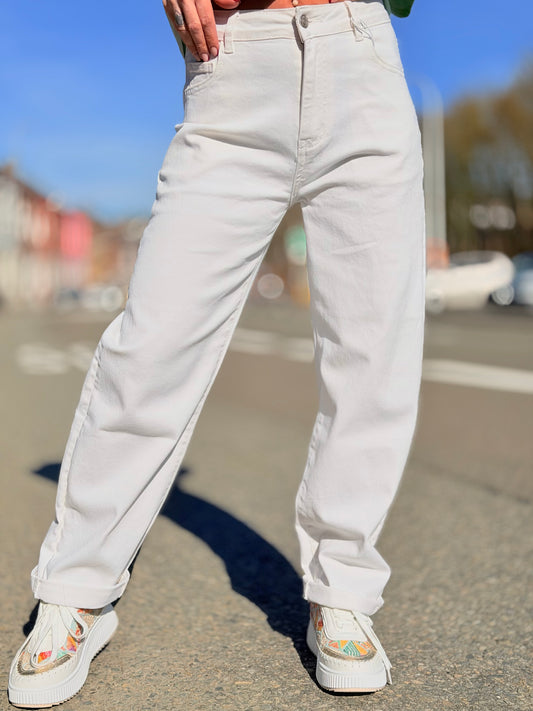 Jeans « LEANA » BLANC