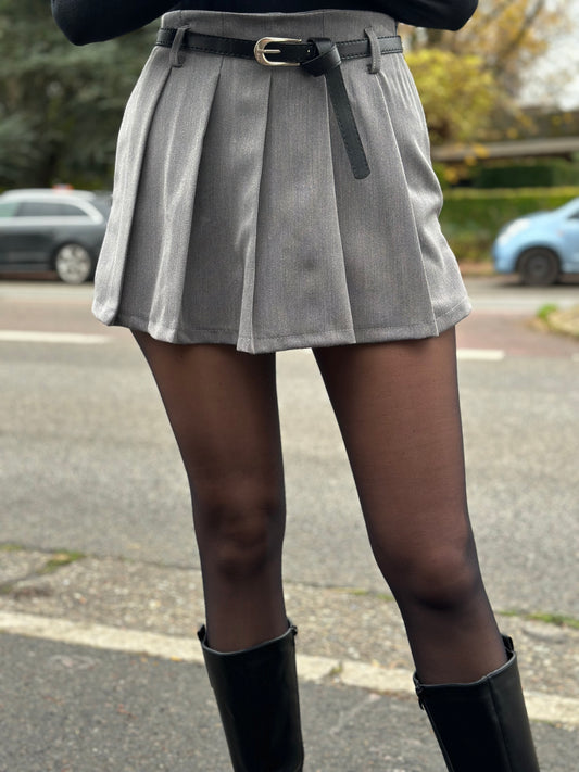 SHORT JUPE « LILI » GRISE