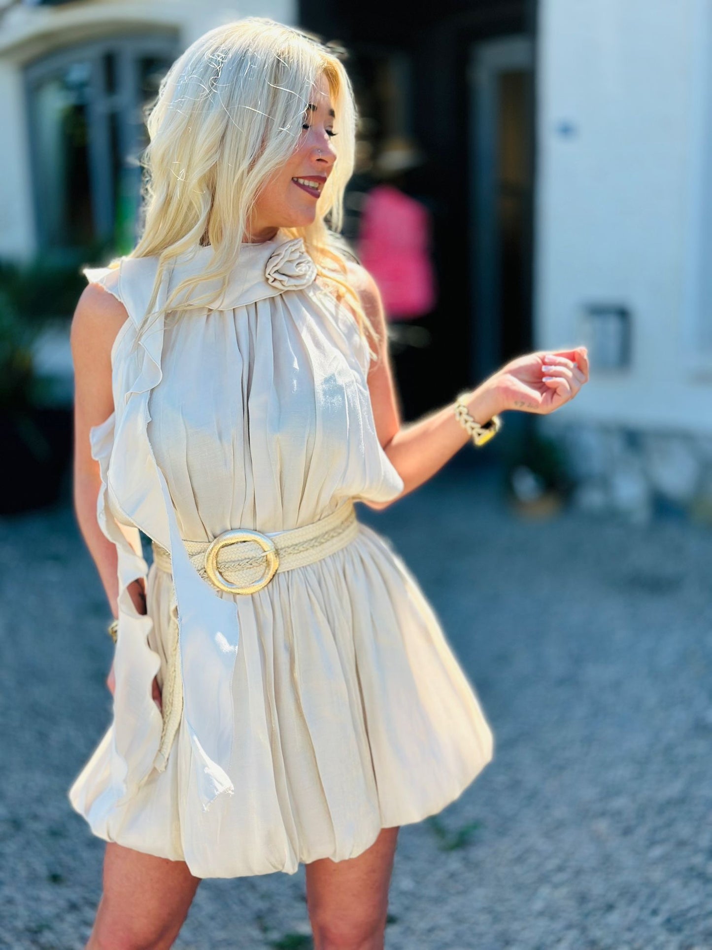 Robe « SYBELLE » BEIGE