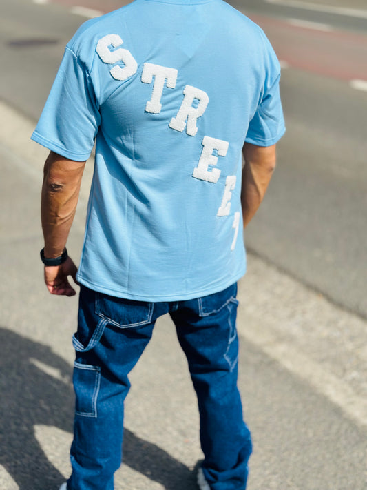 T SHIRT STREET BLEU CIEL
