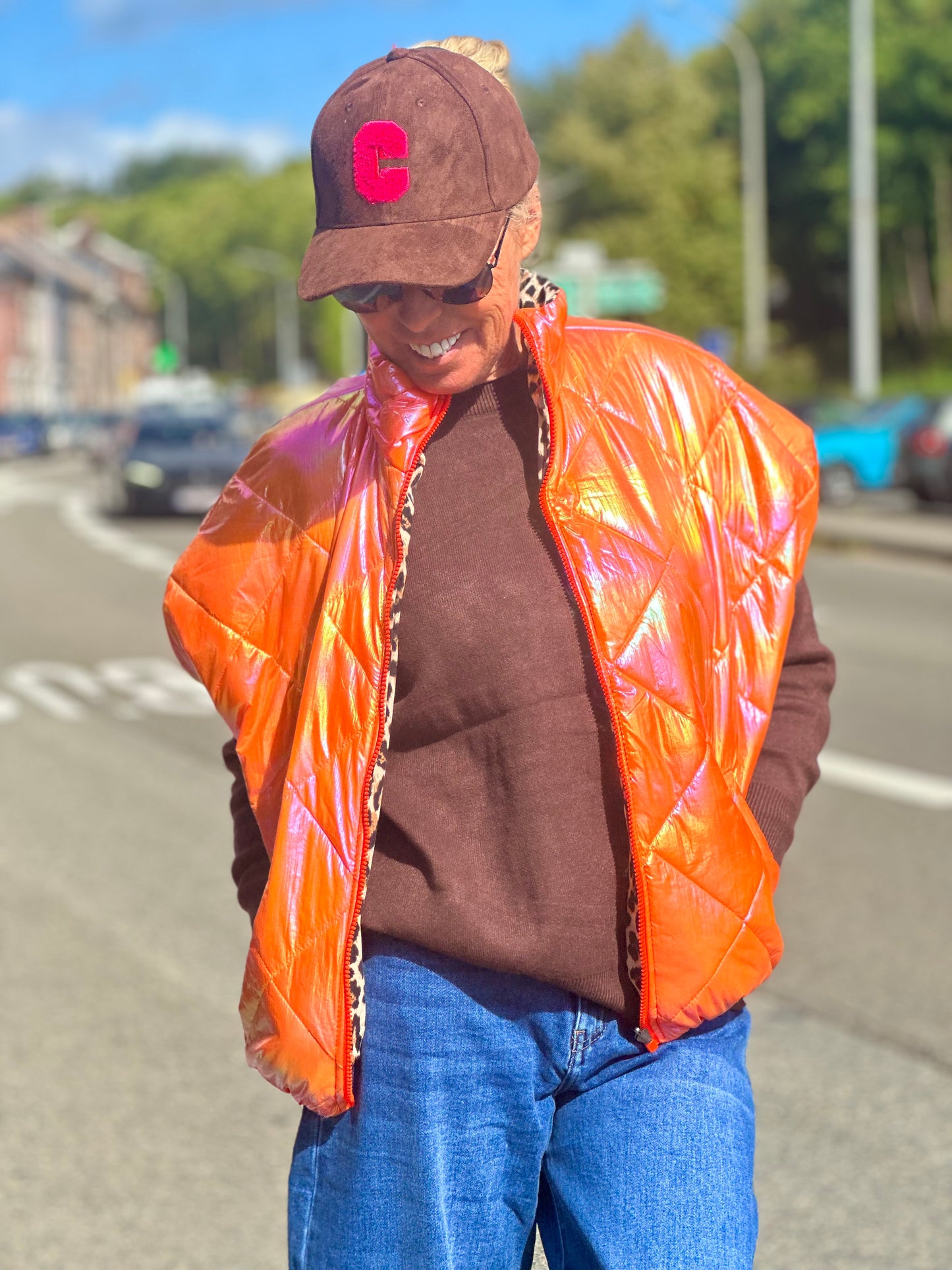 Veste "NICE" Orange Réversible