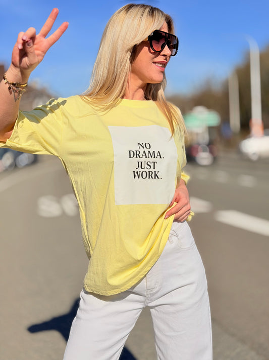 T-shirt « DRAMA » JAUNE