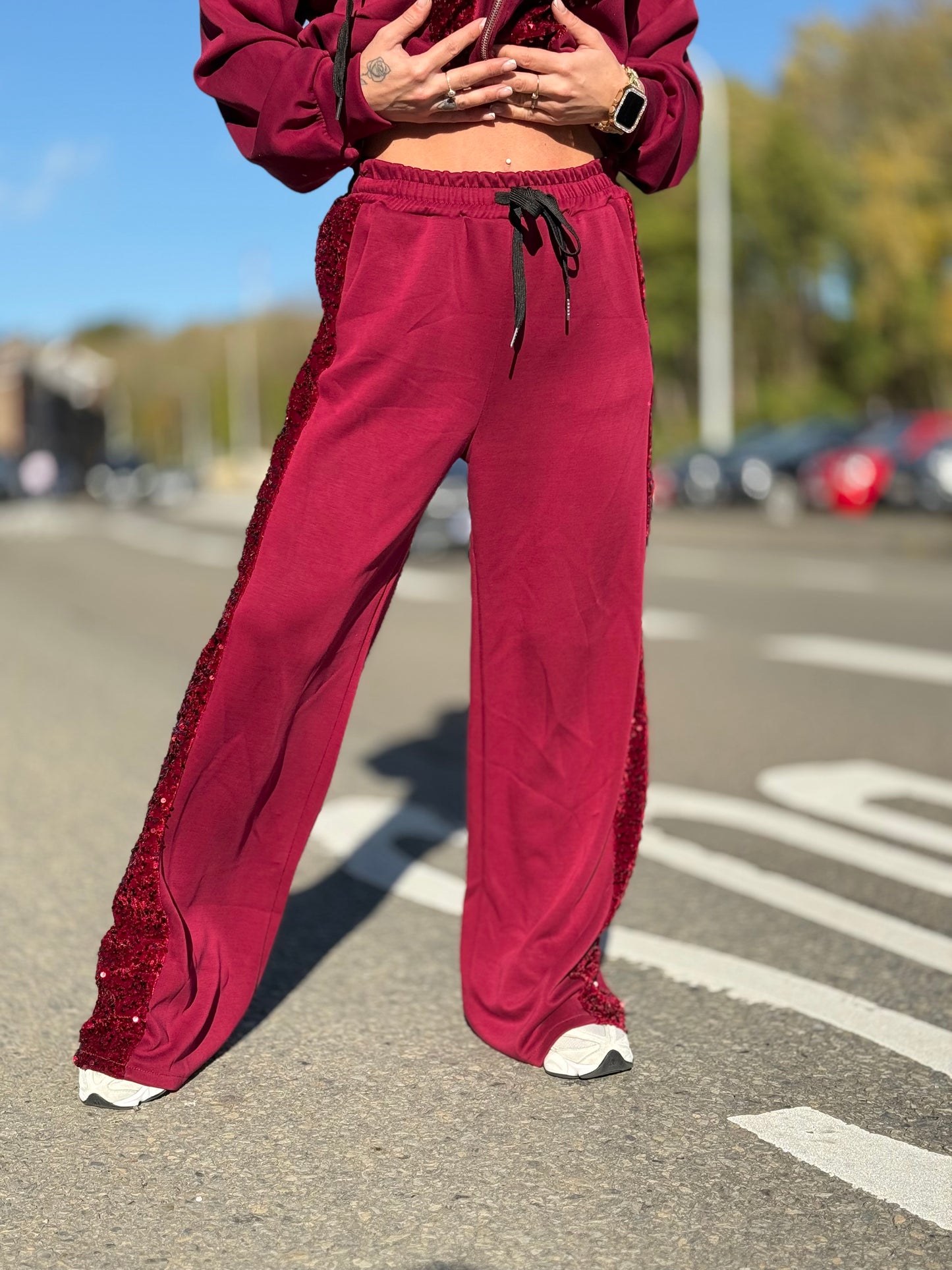 Pantalon « JENNA » BORDEAUX