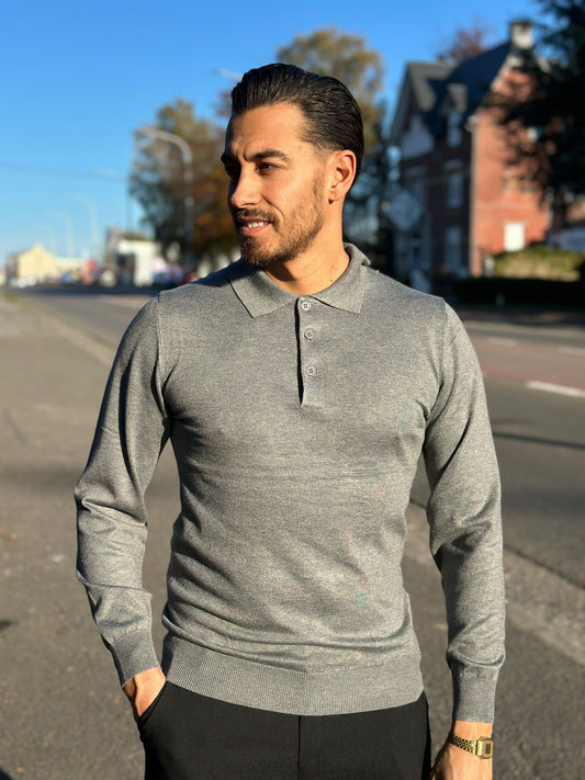 PULL POLO GRIS