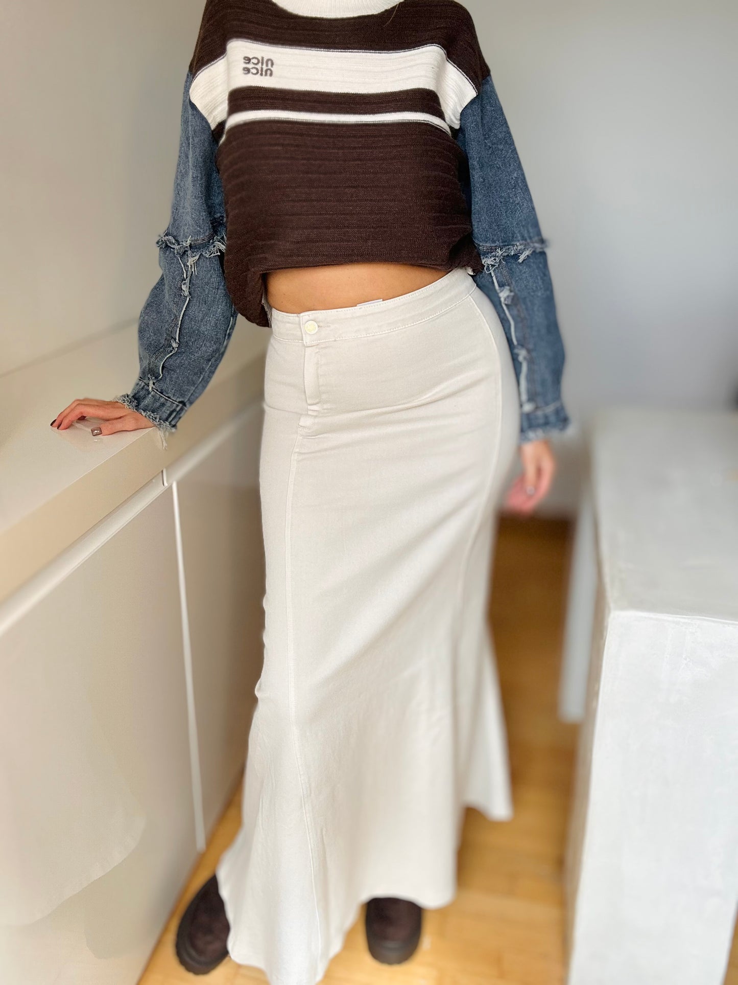 Jupe « JEANS » BEIGE