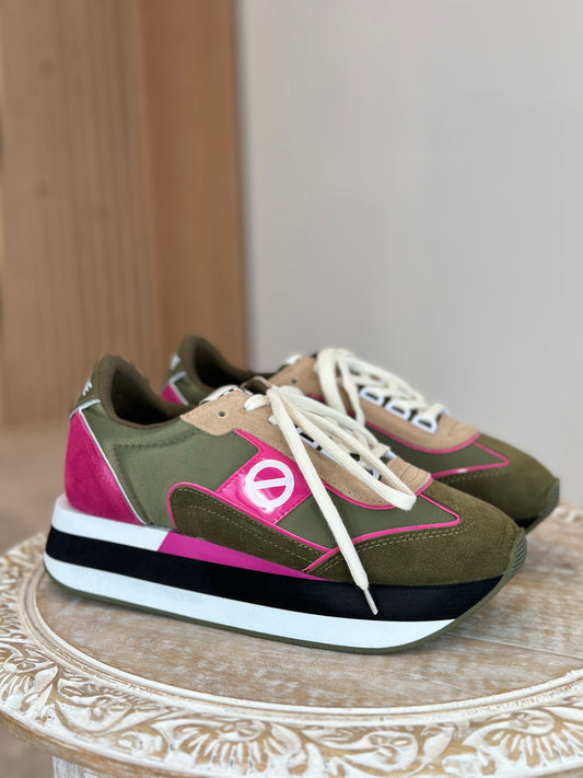 SNEAKERS NØ NAME BOOM JOGGER OLIVE/KAKI