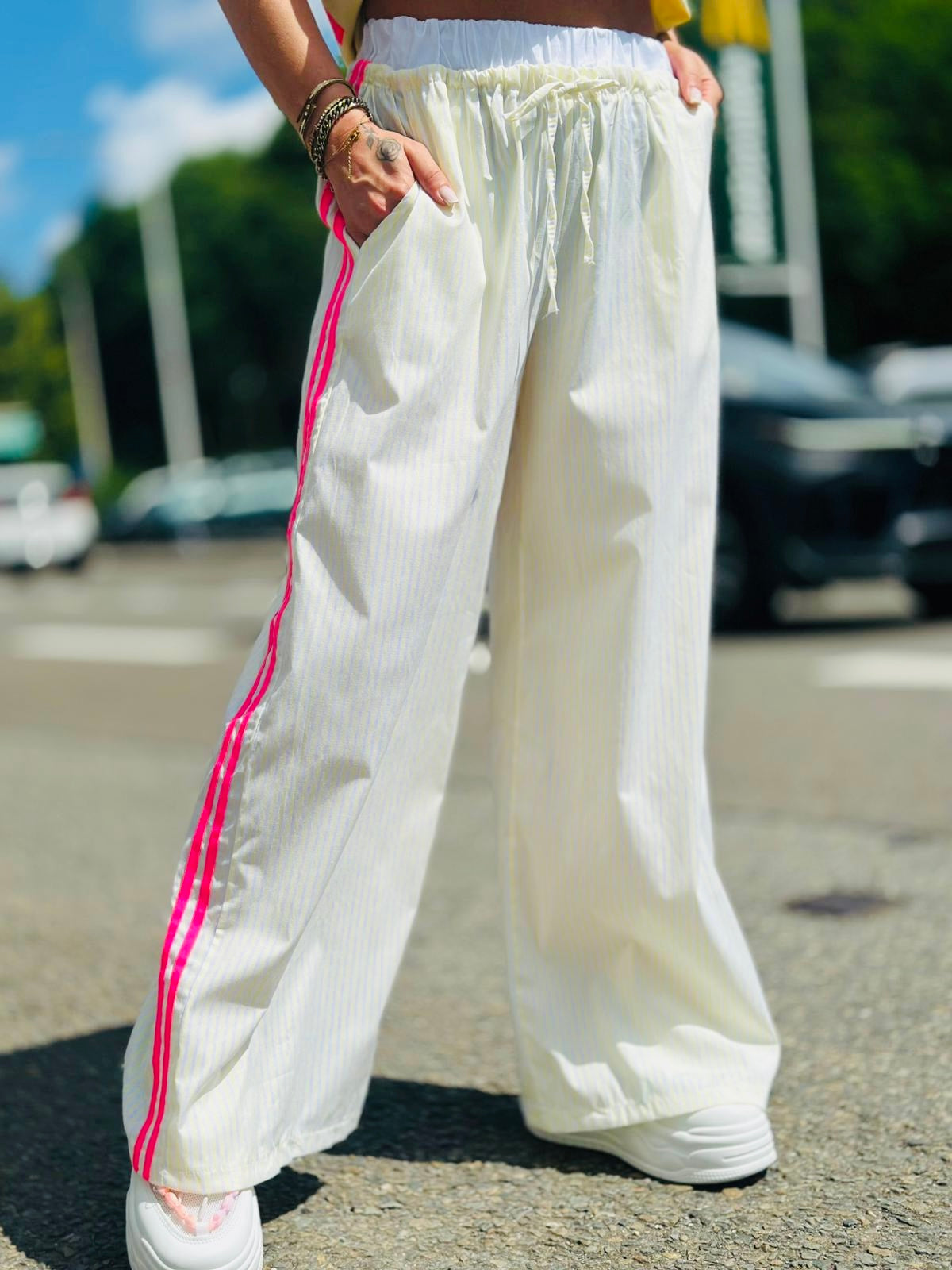 Pantalon « JULIETTE » JAUNE PASTEL