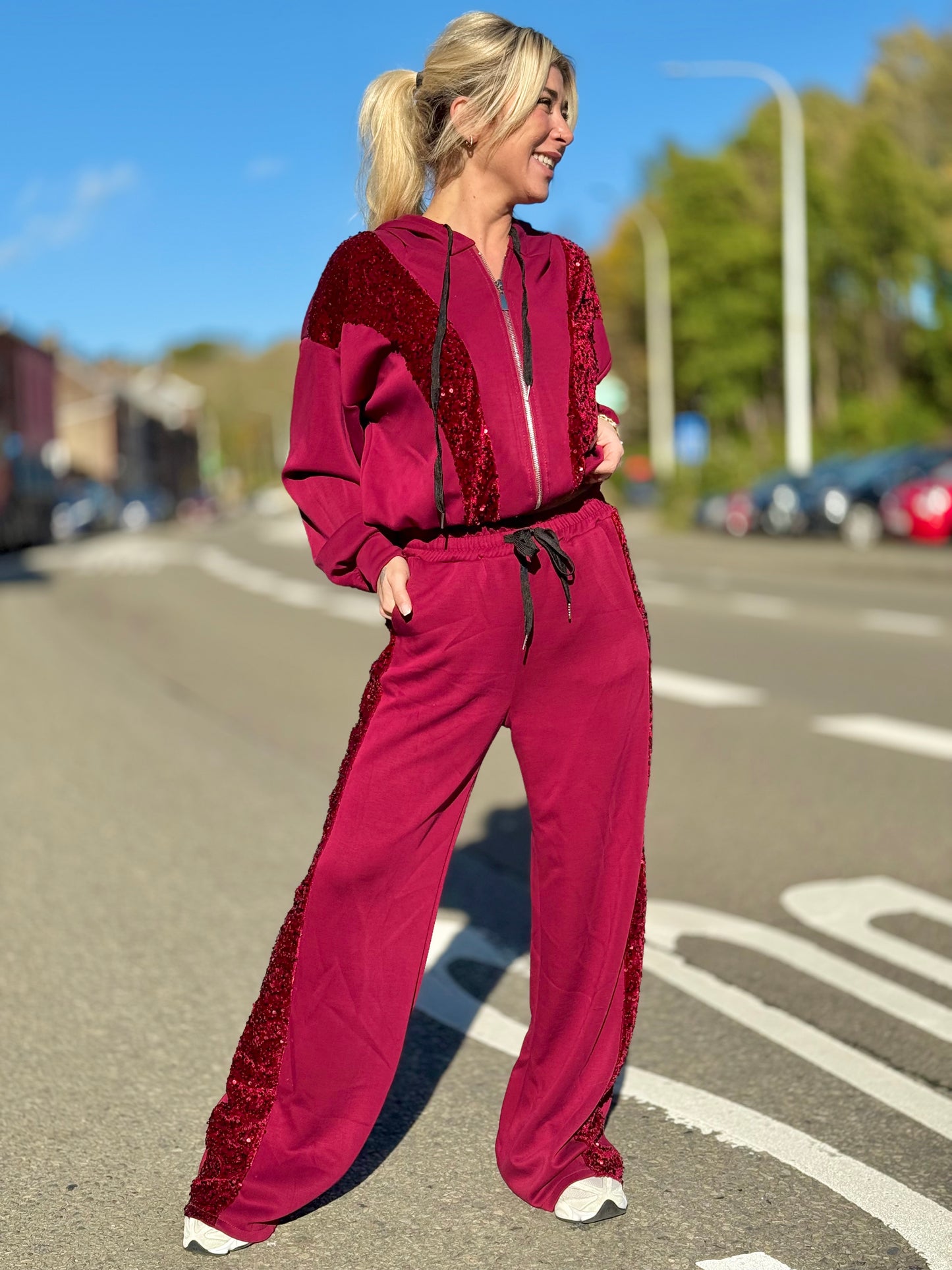 Pantalon « JENNA » BORDEAUX