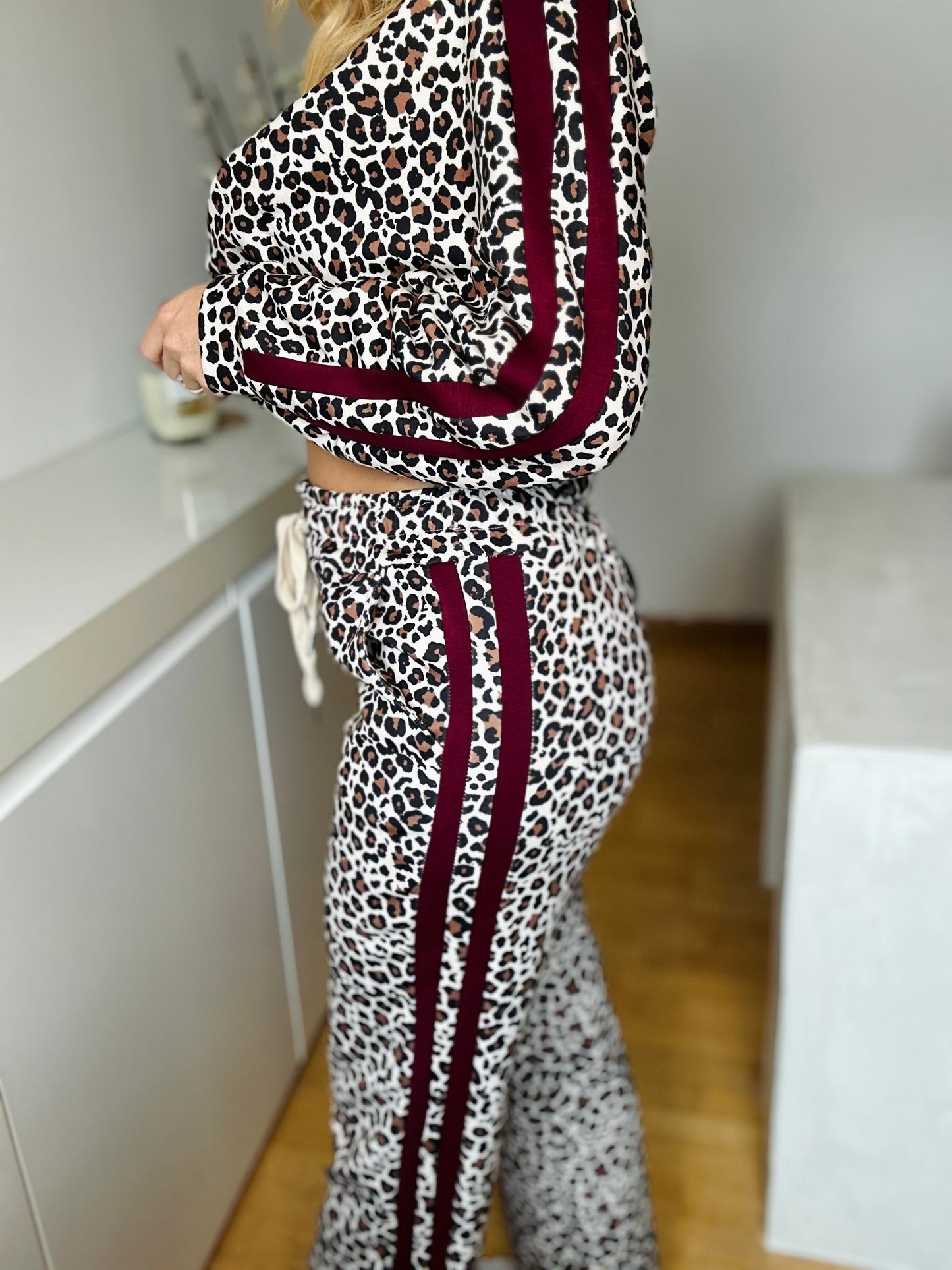 Pantalon « LÉOPARD » BORDEAUX
