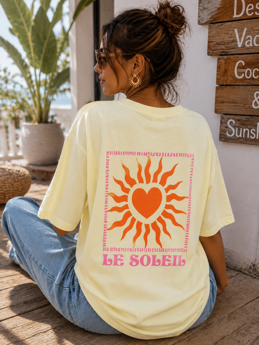 T-shirt «Soleil» jaune