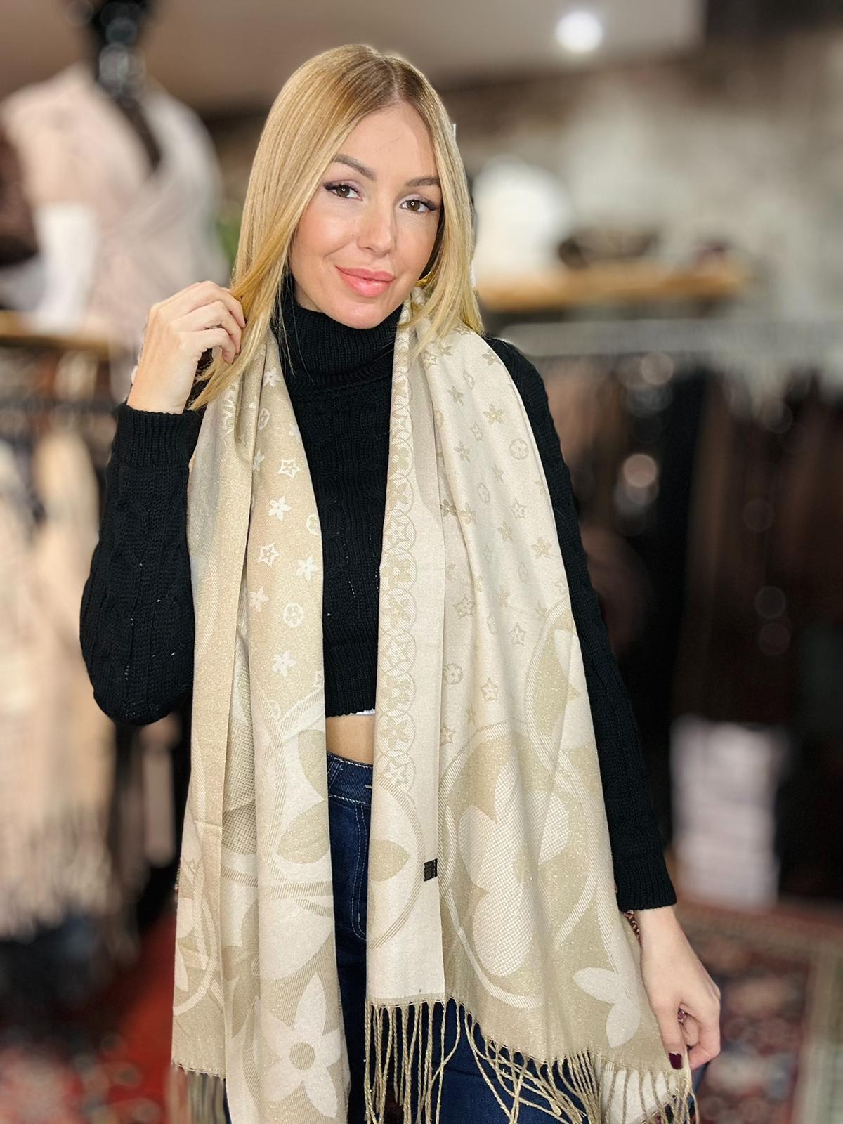 Écharpe «  LOUISE » BEIGE