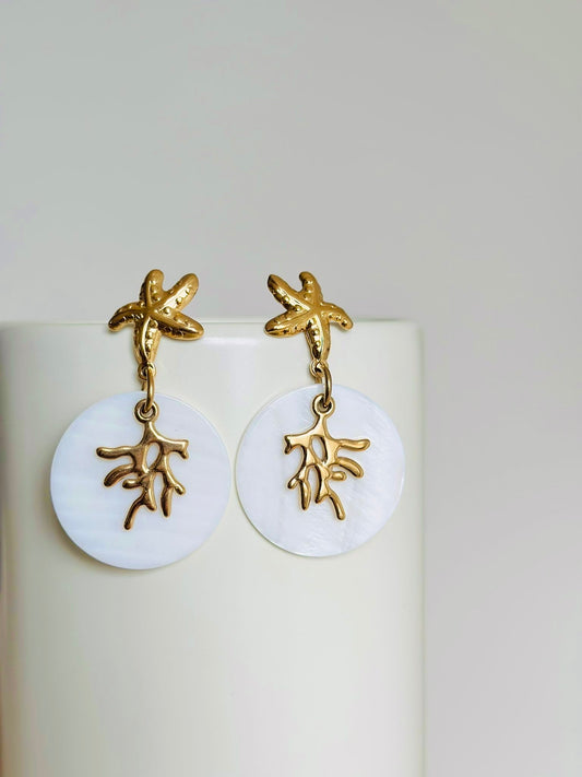 Boucles d oreilles " PACIFIQUE " Or