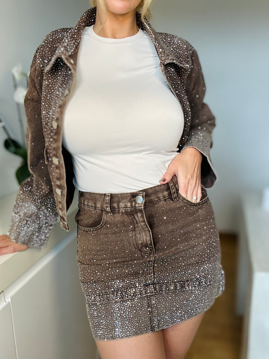 Jupe « STRASS » CHOCO