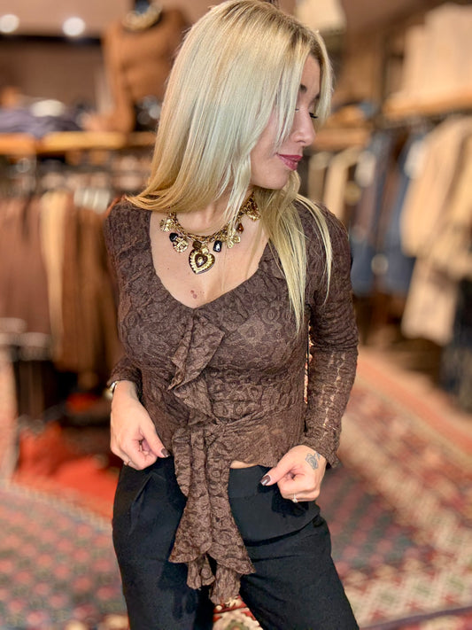 Blouse «Dentelle» choco