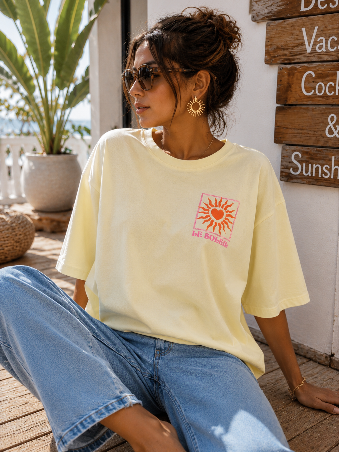 T-shirt «Soleil» jaune