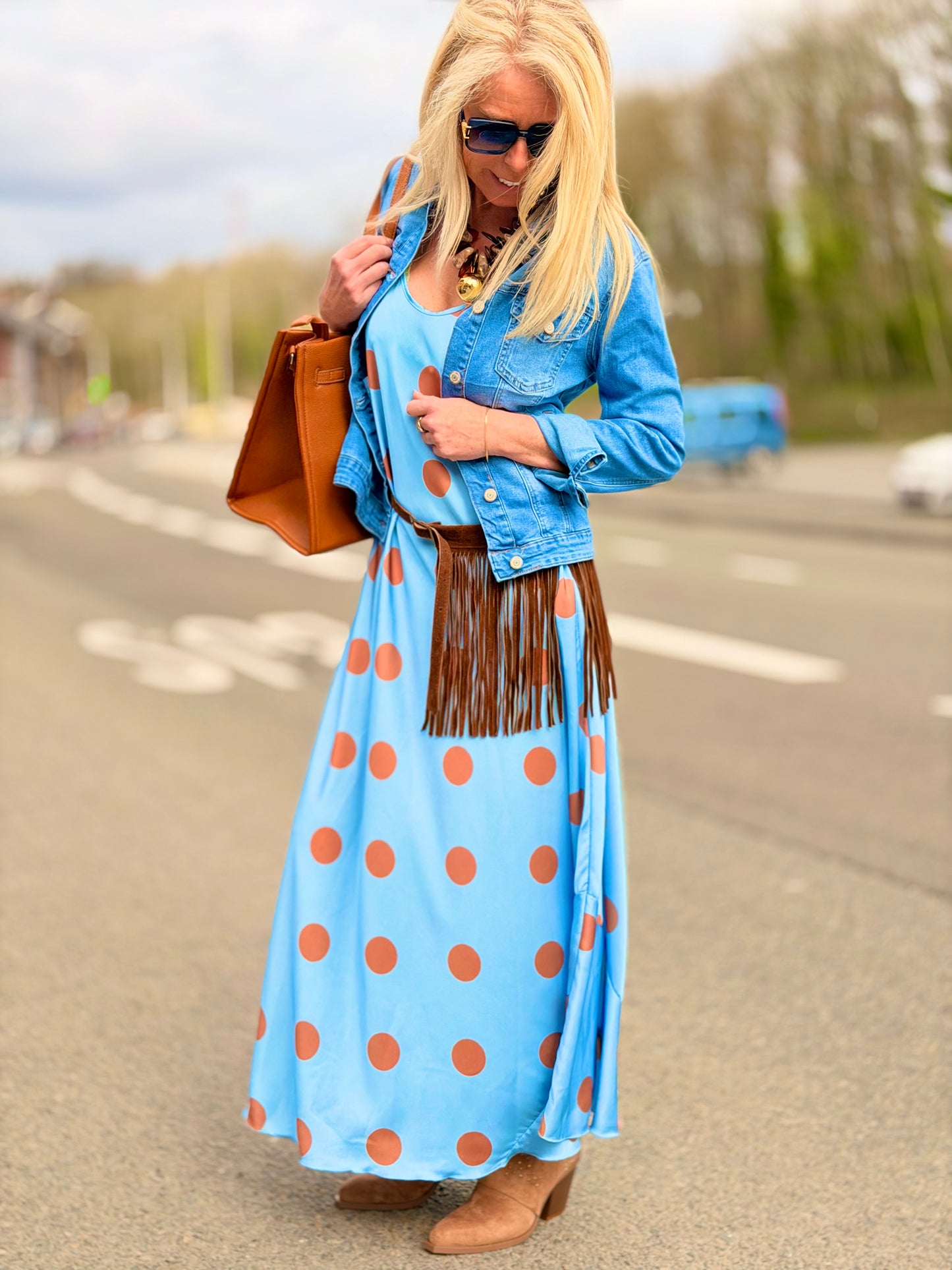 Robe "Blue Petit pois"