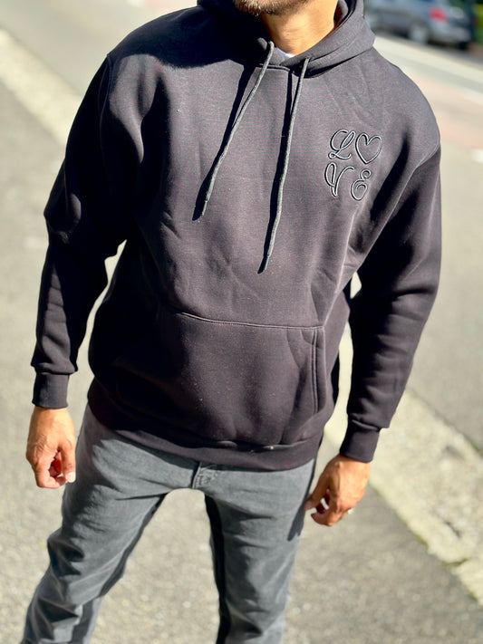 SWEAT A CAPUCHE LOVE NOIR