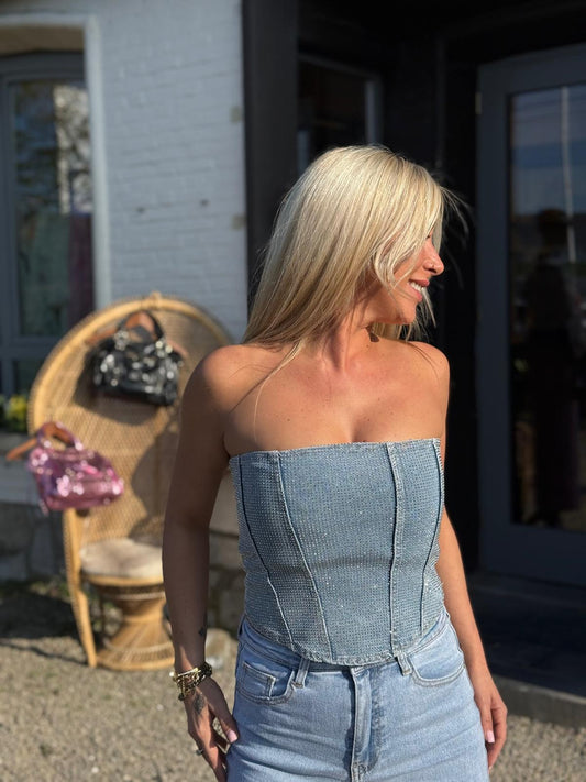 Bustier « STAR » Jeans Bleu