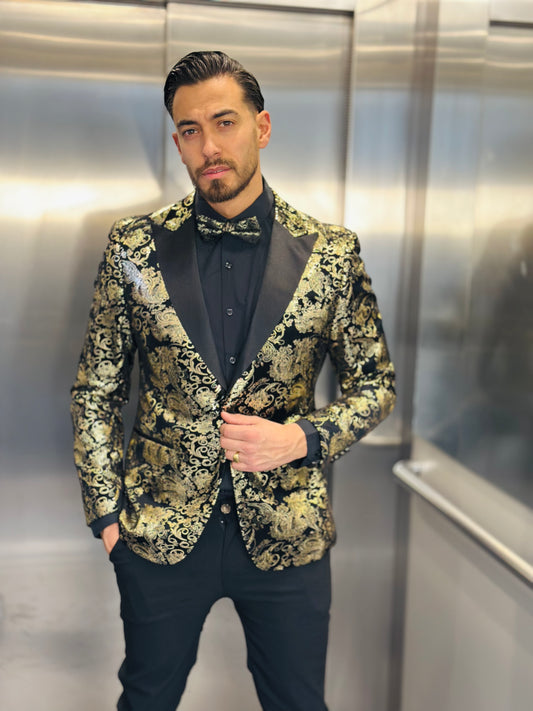 BLAZER VELOURS DORÉ
