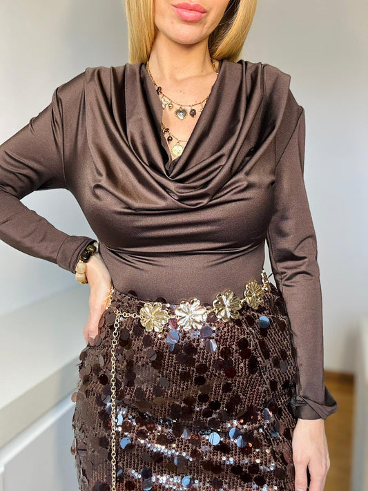 Jupe "Sequins" Choco