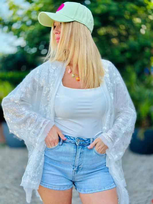 Gilet « SEQUIN » BLANC