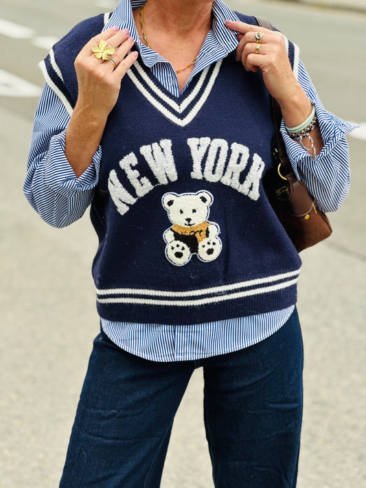 Pull « BEAR » BLEU