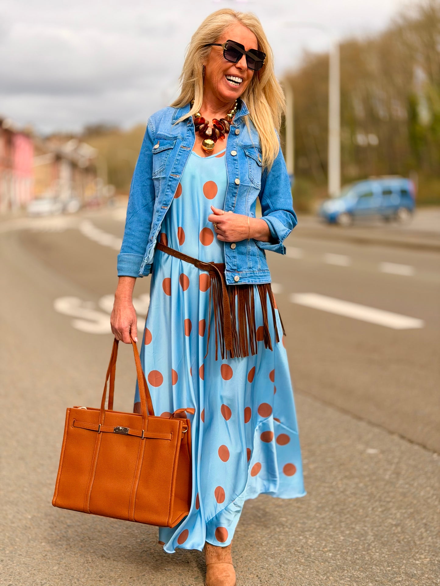 Robe "Blue Petit pois"