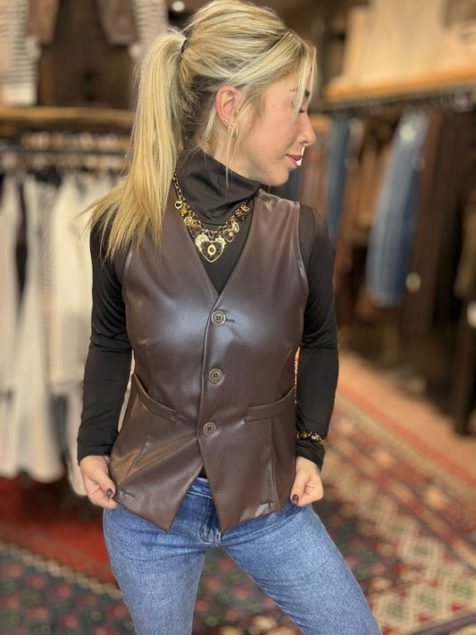 Gilet « CHOCO » SIMILICUIR