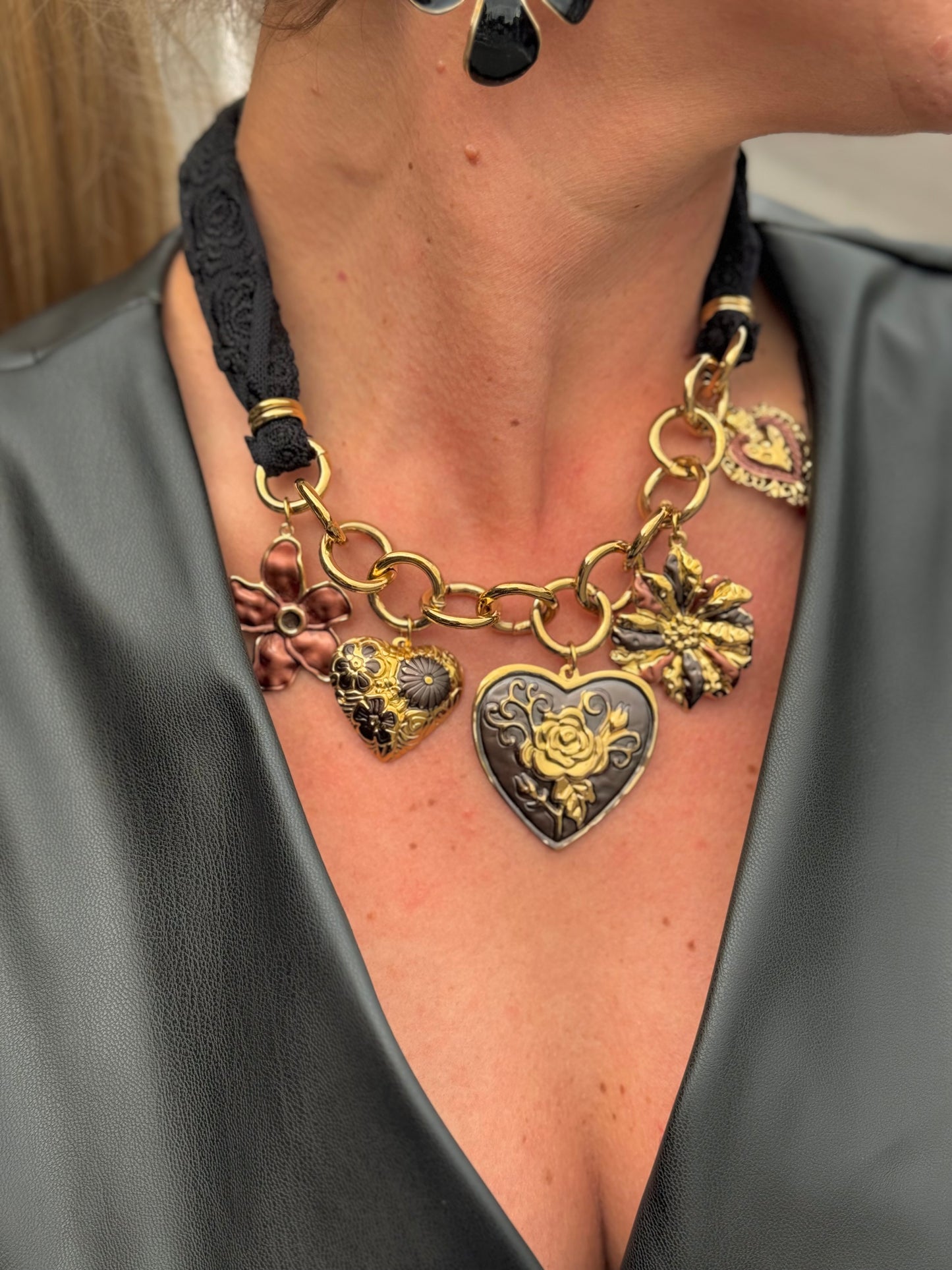 Collier « CŒUR » DENTELLE