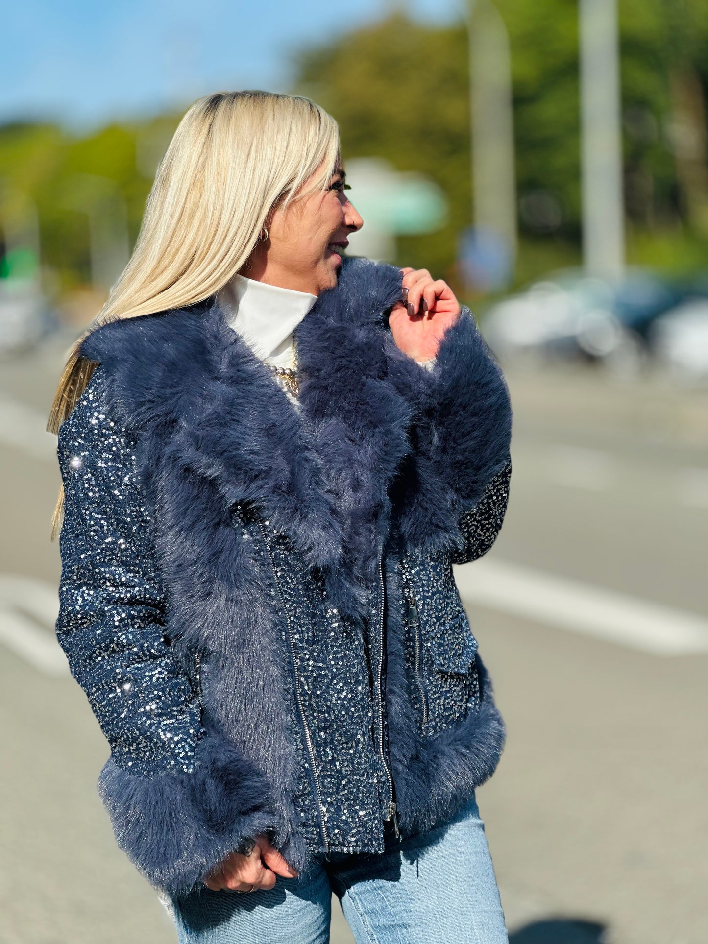 Veste "DALIA" Bleu Jeans