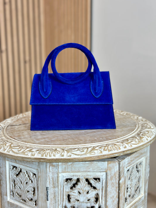 SAC EN CUIR NINA BLEU ROU